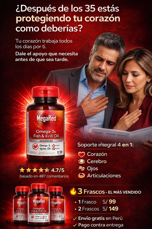 ❤️ MegaRed Omega-3 Krill Oil – Para la Salud del Corazón