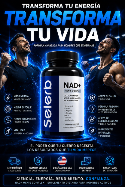 SELERB GNE+NAD+: soporte para energía celular Resveratrol & CoQ10