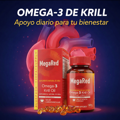 ❤️ MegaRed Omega-3 Krill Oil – Para la Salud del Corazón