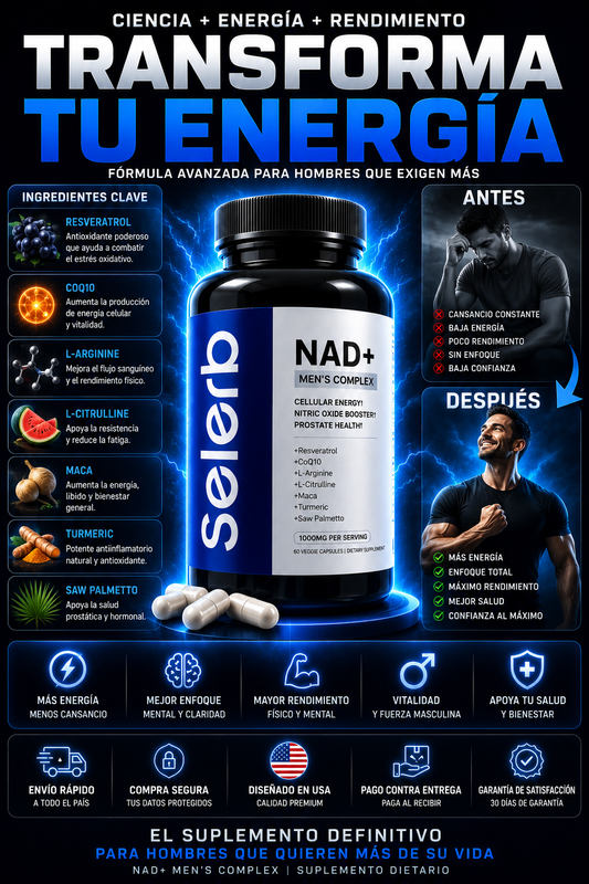 SELERB GNE+NAD+: soporte para energía celular Resveratrol & CoQ10