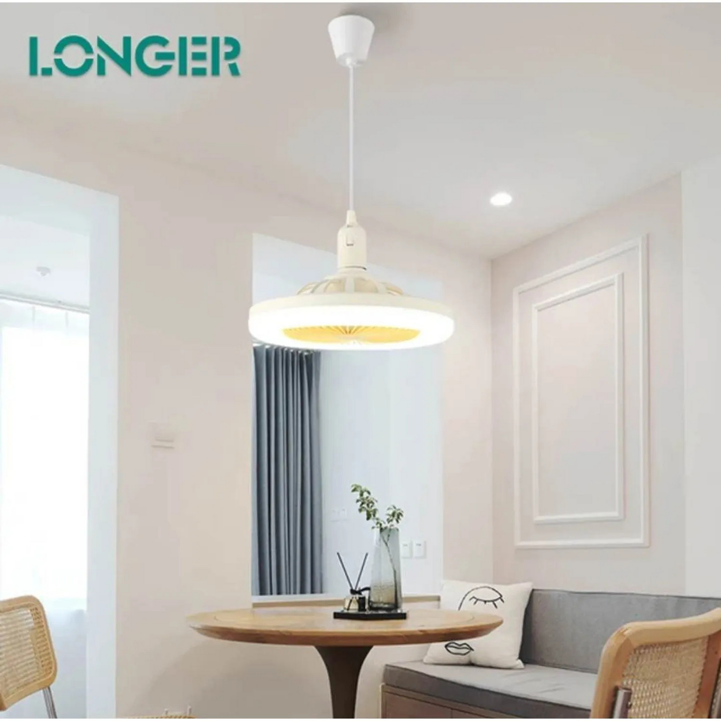 VENTILADOR CON LUZ LED MULTIFUNCIÓN – FOCO