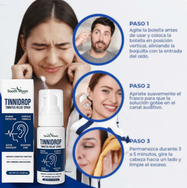 TINNIDROP - SPRAY AUDITIVO - ALIVIA  EL TINNITUS Y EL DOLOR